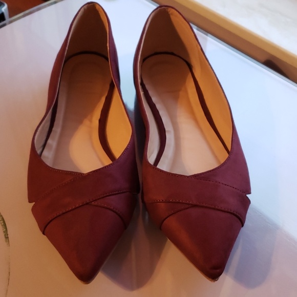 DSW Shoes Burgundy Flats Poshmark